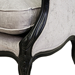 Кресло Ava Classical Armchair black and grey velour варинант исполнения - 4 | Loft Concept в Новосибирске