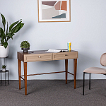 Стол письменный из массива бука с 2-мя ящиками бежевый Wenge Light варинант исполнения - 4 | Loft Concept в Новосибирске