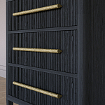 Комод Primo с 3 выдвижными ящиками Черный дуб варинант исполнения - 3 | Loft Concept в Новосибирске