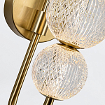 Бра цвета латунь с 6-ю рифлеными плафонами шаровидной формы Alora варинант исполнения - 3 | Loft Concept в Новосибирске