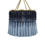 Люстра синяя плетеная с кисточками Boho Tassel Chandelier варинант исполнения - 1 | Loft Concept в Новосибирске