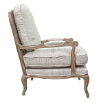 Кресло со спинкой из ротанга Ellie Rattan Armchair beige print flax варинант исполнения - 1 | Loft Concept в Новосибирске