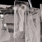 Люстра круглая с подвесными прямоугольными пластинами из стекла Glacier Panels варинант исполнения - 9 | Loft Concept в Новосибирске