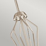 Люстра цвета никель с 6-ю рифлеными стеклянными плафонами и изогнутым каркасом Kichler варинант исполнения - 5 | Loft Concept в Новосибирске