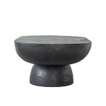 Столик кофейный черного цвета с овальной столешницей и круглым основанием Black Dalmen Table варинант исполнения - 6 | Loft Concept в Новосибирске