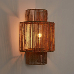 Бра с плетенным из джута плафоном Jutti H30 см варинант исполнения - 2 | Loft Concept в Новосибирске