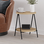 Стол приставной с 2-мя круглыми столешницами из дерева ESSEL OAK варинант исполнения - 7 | Loft Concept в Новосибирске