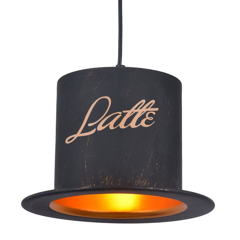 Подвесной светильник Pendant Lamp vintage Banker Bowler Hat LATTE I Черный в Новосибирске | Loft Concept 