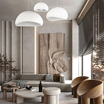 Подвесной светильник с куполообразным белым фактурным абажуром Sergey Makhno варинант исполнения - 7 | Loft Concept в Новосибирске