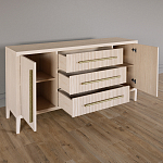 Буфет Primo с тремя ящиками и двумя фасадами Светлый дуб варинант исполнения - 3 | Loft Concept в Новосибирске