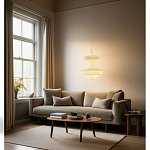 Подвесной вязаный белый светильник «Моника» варинант исполнения - 3 | Loft Concept в Новосибирске