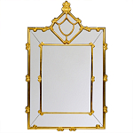 Зеркало прямоугольное Golden Classic Ornament Mirror варинант исполнения - 1 | Loft Concept в Новосибирске