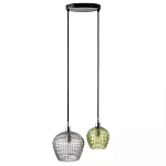 Подвесной светильник каскадный с 2-мя рельефными плафонами Cascade with Relief Lampshades варинант исполнения - 1 | Loft Concept в Новосибирске