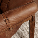 Двухместный диван Duncan винтажная коричневая кожа варинант исполнения - 6 | Loft Concept в Новосибирске