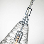 Подвесной светильник с прозрачным рельефным стеклянным плафоном в форме конуса Feiss варинант исполнения - 5 | Loft Concept в Новосибирске