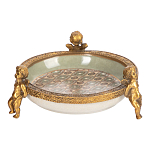 Чаша фарфоровая на бронзовых ножках в виде ангелов Porcelain Angels of Paradise варинант исполнения - 1 | Loft Concept в Новосибирске