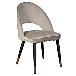 Стул велюровый серо-бежевый Schelde Gray Beige варинант исполнения - 2 | Loft Concept в Новосибирске