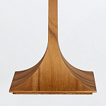 Настольная лампа со скошенным конусовидным абажуром и фигурной ножкой в цвете тик Accord Lighting варинант исполнения - 5 | Loft Concept в Новосибирске