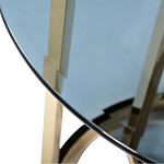 Столик журнальный золотой с темным стеклом Tastiness варинант исполнения - 1 | Loft Concept в Новосибирске