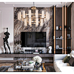 Люстра двухъярусная круглая с текстурными цилиндрическими плафонами Glimpse варинант исполнения - 10 | Loft Concept в Новосибирске