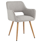 Стул в рогожке серого цвета NEASAN STOOL варинант исполнения - 1 | Loft Concept в Новосибирске