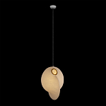 Подвесной светильник белый с фигурным тканевым плафоном White Whirlwinds варинант исполнения - 2 | Loft Concept в Новосибирске