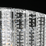 Люстра круглая на цепи цвета хром с прозрачными рельефными хрустальными пластинами Textured Glass Chandelier варинант исполнения - 8 | Loft Concept в Новосибирске