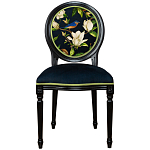 Стул чёрный из натурального бука с изображением птица в саду Blooming Magnolias варинант исполнения - 1 | Loft Concept в Новосибирске