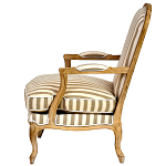 Кресло в полоску в стиле прованс Yvon French Seating Armchair варинант исполнения - 3 | Loft Concept в Новосибирске