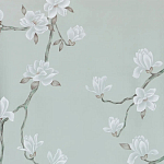 Обои ручная роспись Magnolia Canopy Original Colourway on Adam Grey dyed silk варинант исполнения - 1 | Loft Concept в Новосибирске