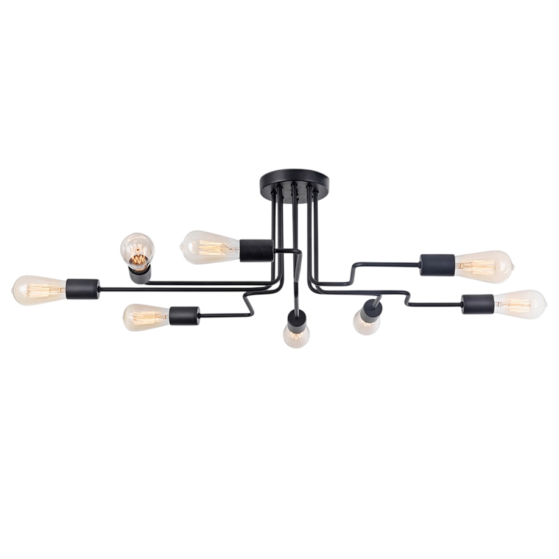 Потолочный светильник Gilbert Е27*8 Черный в Новосибирске | Loft Concept 