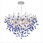 Люстра с синими стеклянными подвесками в форме капель FAIRYTREE Light варинант исполнения - 5 | Loft Concept в Новосибирске