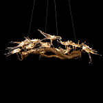 Люстра подвесная с прозрачными стеклянными птичками на ветвях Диаметр 100 см Serip Voa варинант исполнения - 7 | Loft Concept в Новосибирске