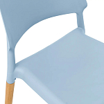Пластиковый стул на ножках из массива бука Ferret Blue варинант исполнения - 4 | Loft Concept в Новосибирске