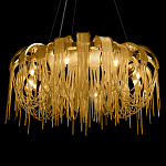 Люстра круглая подвесная с металлическими дугами и длинными цепочками 80 см Atlantis Chain варинант исполнения - 16 | Loft Concept в Новосибирске