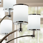 Люстра с белыми стеклянными плафонами в форме цилиндра Feiss варинант исполнения - 10 | Loft Concept в Новосибирске