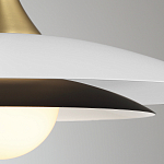 Подвесной светильник с плафоном в форме плоского купола и белой шарообразной лампой Eurofase варинант исполнения - 10 | Loft Concept в Новосибирске