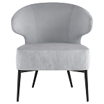 Современное мягкое кресло на металлических ножках Rakush Grey варинант исполнения - 2 | Loft Concept в Новосибирске
