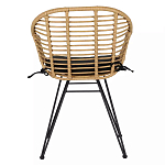 Стул с ротанговым плетением Wicker Half Chair с подлокотниками варинант исполнения - 2 | Loft Concept в Новосибирске