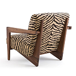 Кресло с обивкой из шенилла с тигровым принтом Tiger Chair варинант исполнения - 3 | Loft Concept в Новосибирске
