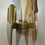 Бра с двумя плафонами дымчатого и янтарного цвета Vertical Glass варинант исполнения - 3 | Loft Concept в Новосибирске