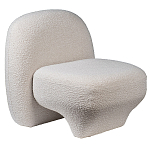 Кресло без подлокотников с обивкой из белой ткани букле Pacification варинант исполнения - 1 | Loft Concept в Новосибирске