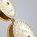  Подвесной светильник с плафонами из рельефного стекла Peony Glass Bronze Two варинант исполнения - 4 | Loft Concept в Новосибирске