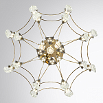 Люстра подвесная из металла с хрустальными подвесками прозрачного цвета Quasar 41 варинант исполнения - 4 | Loft Concept в Новосибирске