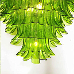 Люстра из семи ярусов зеленого стекла Independence варинант исполнения - 4 | Loft Concept в Новосибирске