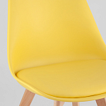 Стул с основой из пластика и мягким сиденьем Arvika Yellow варинант исполнения - 7 | Loft Concept в Новосибирске