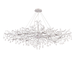 Люстра круглая подвесная с декором в виде ветвей и прозрачных подвесок из стекла в форме капель Droplet Chandelier варинант исполнения - 2 | Loft Concept в Новосибирске