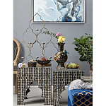 Блюдо черного цвета из фрафора на бронзовых ножках Eden Garden porcelain and bronze варинант исполнения - 6 | Loft Concept в Новосибирске