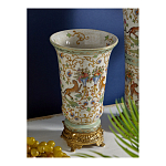 Ваза из фарфора на бронзовом основании Turquoise Blooming Garden варинант исполнения - 5 | Loft Concept в Новосибирске