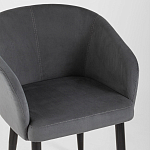 Мягкое кресло на металлических ножках Shaggy Dark Grey варинант исполнения - 5 | Loft Concept в Новосибирске